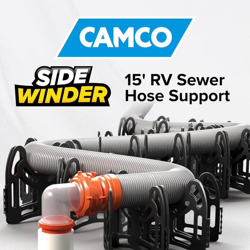 Camco Sidewinder 15-Ft RV Sewer Hose Support - Features Flexible
