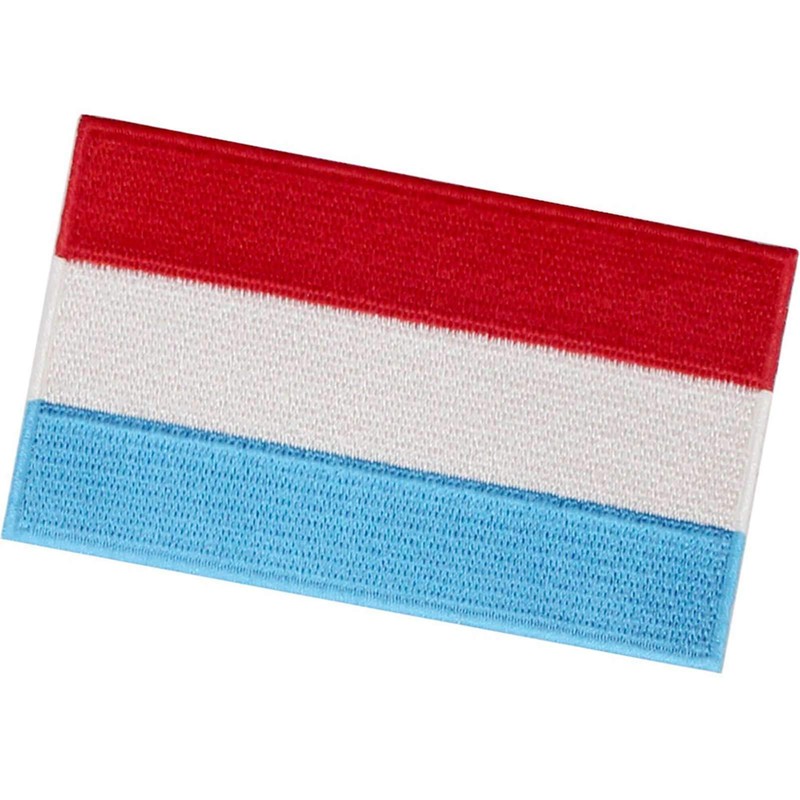 Luxembourg Flag Embroidered Iron On Sew On Patch