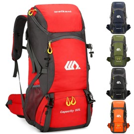 Taeku Hiking Backpack 50L Waterproof Foldable Mountaineering Backpack Lightweight Large Capacity Compact Travel Daypack for Excursions Commuting Convenient Unisex Daypack Mountain Camping Trekking