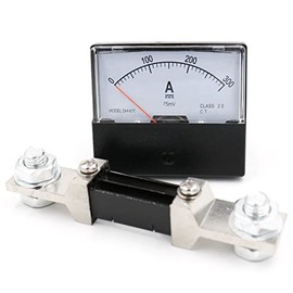 Heschen DH-670 DC Rectangular Panel Mount Ammeter Tester 0-300A 75mV Class 2 with Shunt Resistor