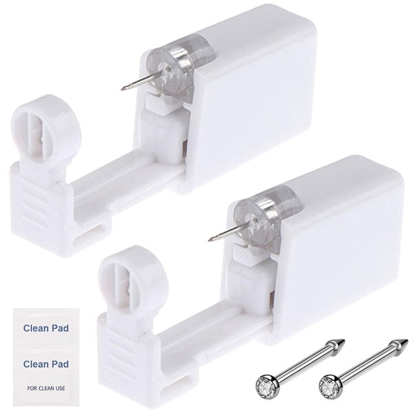 Nose Piercing Gun Kit - Lyuxzad 6Pcs Self Nose Piercing
