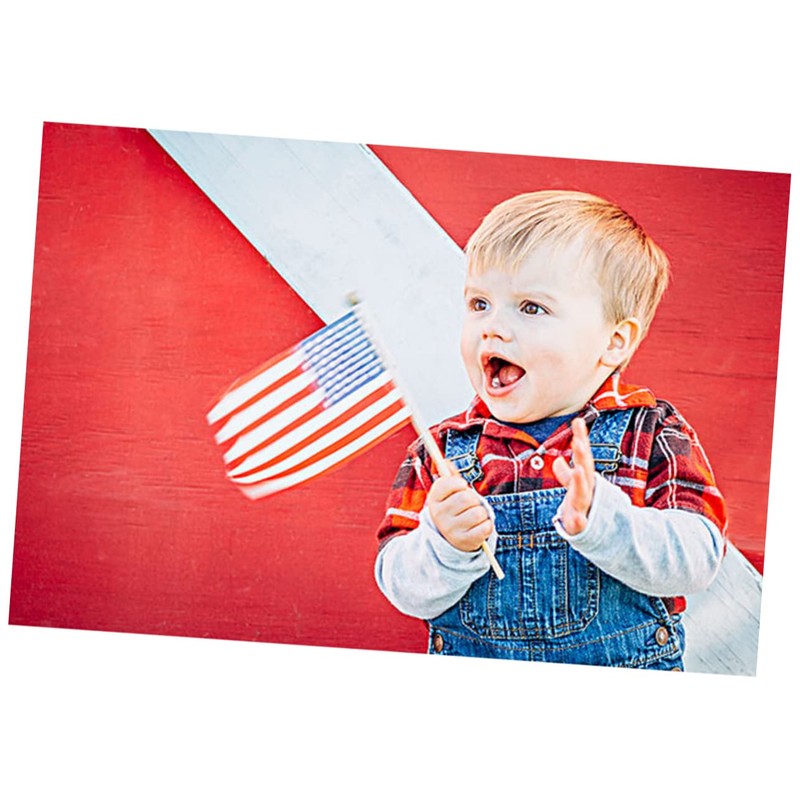 BESPORTBLE 3sets Mini American Flags Stick Quality Waving Flag for
