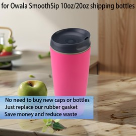 6 pcs ubber Seal Replacement for Owala SmoothSip Insulated Tumbler,Seal Gasket for Owala SmoothSip 10oz/20oz Transit Bottle Leak Proof Insulated Travel Tumbler (6, Yellow/Green/Army Green)