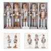 VALICLUD Wooden Christmas Nutcracker Figures Ornaments Xmas Holiday Tree Decorations