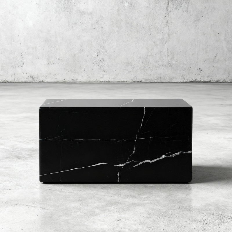 Aspen Studio AspenStudio Genuine Black Marquina Marble Cremation Urn for