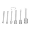 6PCS Rectangle Measuring Spoon Set Stainless Steel Accurate Clear Marking