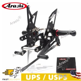 Arashi BLACK Rearsets Foot Pegs Pedal For Kawasaki ZX10R 2004 2005 ZX-10R 1000