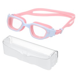 [PATIKIL] Unisex Swim Goggles, Swimming Goggles for Swimming Pool Sunlight Resistant Leak Free Teenager Blue/Pink