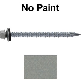 #10 Metal Roofing Screws: (1000) Screws x 2-1/2" Galvanized Hex Head Sheet Metal Roof Screw. Self Starting Metal to Wood siding Screws. EPDM Washer. No Paint