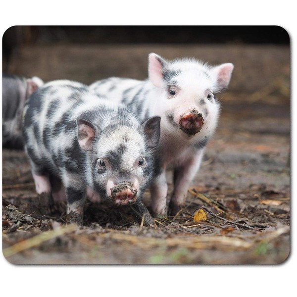 Rectangle Mouse Mat - Little Piglets Pig Farm Farmer Animal