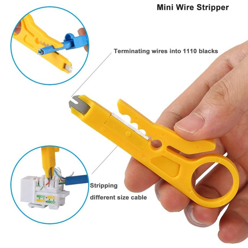 Pass Through Ethernet Crimper RJ45 CAT6 Through Hole Pass Through