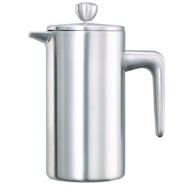Service Ideas PDWSA350BS Double Wall Coffee Press, Stainless Steel, Brushed, 12 oz.