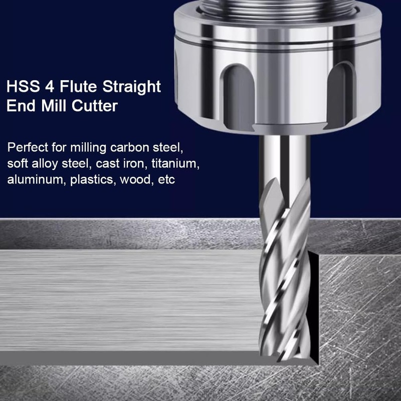 3 mm 3 Flute HSS & Aluminium End Mill, CNC