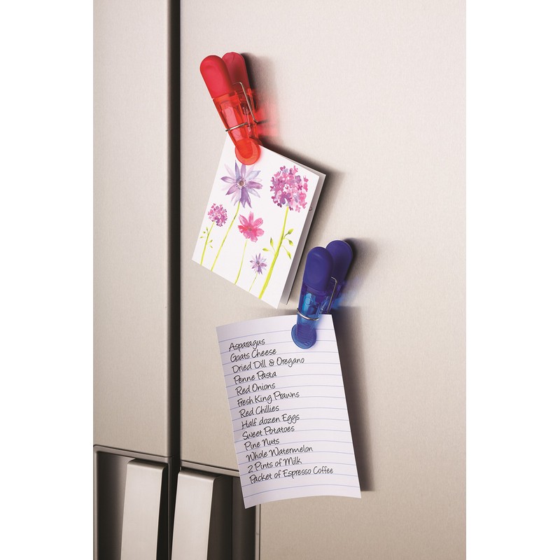 KitchenCraft KCCLIPPK7 Magnetic Clips for Food Bags and Memos, Plastic,