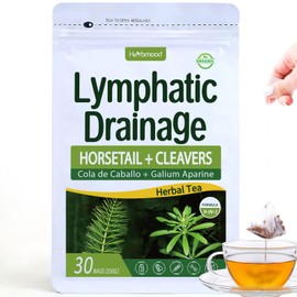 Herbmood Horsetail & Cleavers Lymphatic Drainage Tea Bags for Lymph System Support, Te de Cola de Caballo para Drenaje Linfatico, Cleavers Extract Formula for Lymphatic Cleanse & Detox. 90 bags