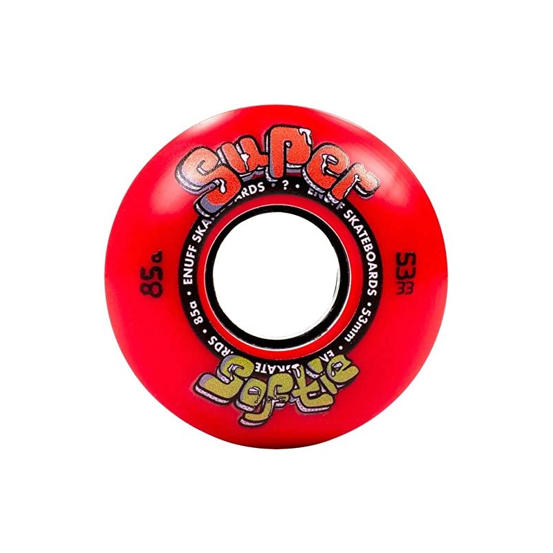 ENUFF Super Softie Wheels Wheels, Adults Unisex, Red (Red), 53