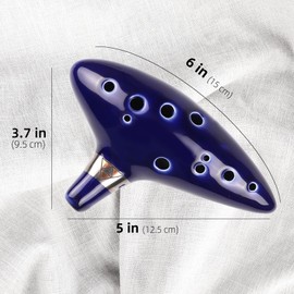 Mr.Power 12 Holes Ocarina Alto C Flute Occarina Taps Blue Ceramic/Clay stl Orcarina Inspired of Time With Bag and Song Book, Compatible for Beginners, Zelda Fans, Musical Instruments