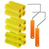 YLTOLOO 12 Pcs Textured Paint Roller Covers with 2 Frames