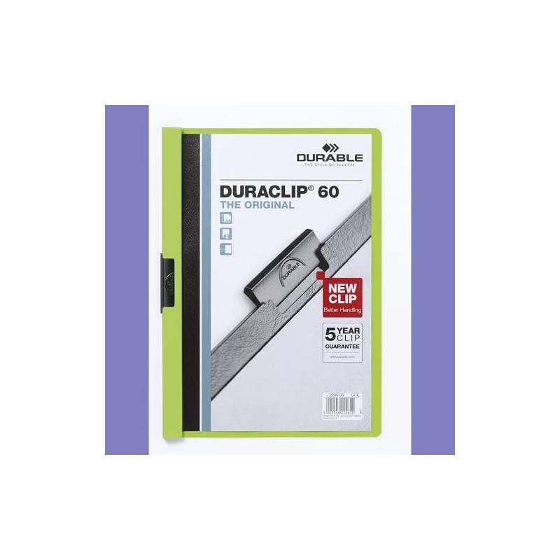 Durable Duraclip 60 Clipfile for 1-60 A4 Sheets - Green