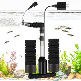 AQQA Electric Sponge Filter for Aquarium, Quiet USB Powered Breeding