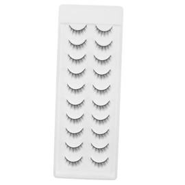 LALAFINA Classic Wispy False Lashes 10 Pairs Pack Short Fake Eyelashes for Makeup Natural False Eyelashes