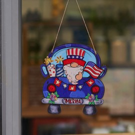Operitacx 1 Set Independence Day Listing Hangers Wooden Patriotic Wooden Pendant Independence Welcome Sign Patriotic Door Hangers Decoration 4th of July Door Sign House Number United States