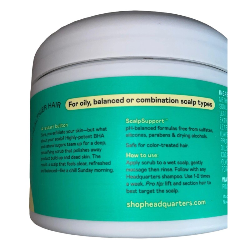 HEADQUARTERS Deep Scalp Exfoliating Scrub Net Wt 8 Oz -