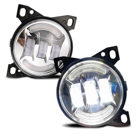 Truckingmann Full LED Fog Light for KW T660 Peterbilt 579 (2013-2015) 587 (2011-2015) Chrome Housing Driver and Passenger Side DOT/SAE Approved Include LED Bulbs