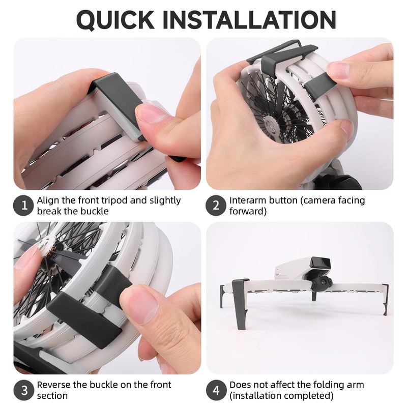 Set of 4 Chassis for DJI Flip Landing Gear, Anti-Scratch