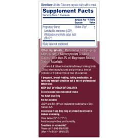 Phillips' Colon Health Daily Probiotic Capsules, 4-in-1 Symptom Defense to help defend against Occasional Gas, Bloating, Constipation, and Diarrhea, Daily Supplement, 60 Count