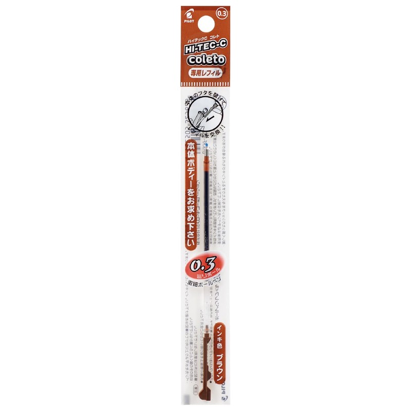Pilot Ballpoint Pen Refill, Multifunctional Pen, Hi-Tec-C Coleto Refill, 0.3,