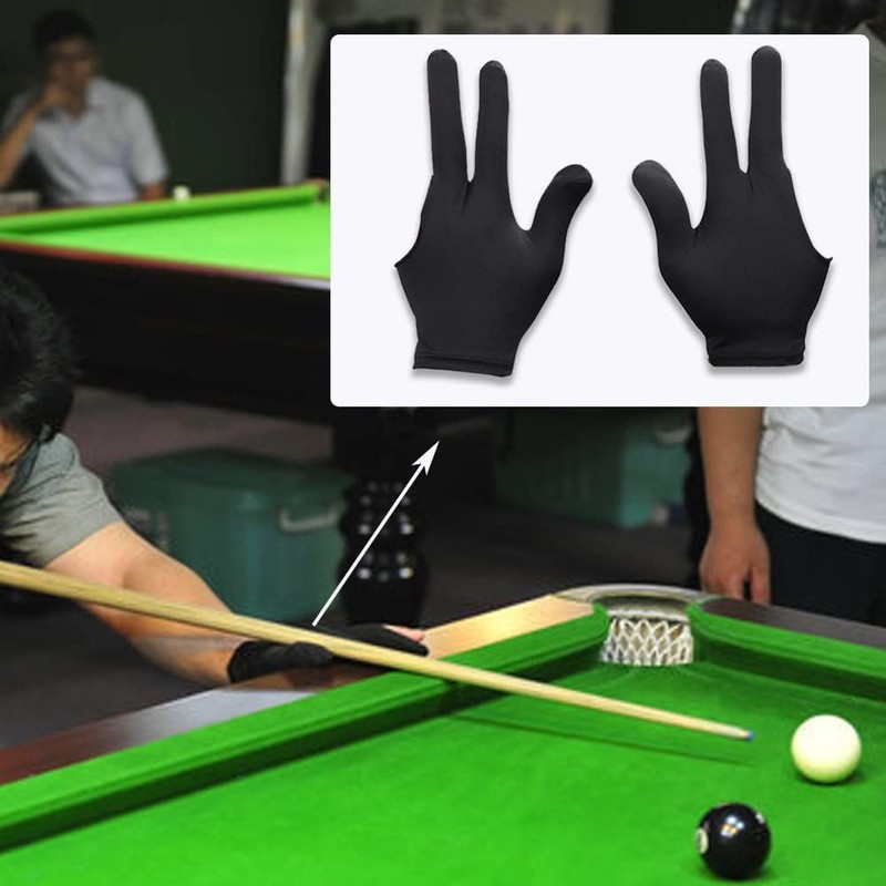 KAEGOUSY 4 Pcs Snooker Billiard Gloves Billiard Gloves Three Finger