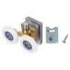 sourcing map 26mm Double Shower Door Rollers Copper Bottom Wheels