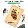 Kitsure Bamboo Cutting Board - Multi-Sizes Wooden Cutting Boards for