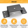 FOROIRON 8 Pcs Trailer Stake Pocket Bracket for 2'' x