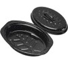 13 Inch Small Roasting Pan with Lid - Covered Oval