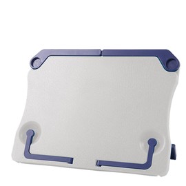 Desk Book Stand for Reading - Portable Document Cook Book Holder, Adjustable Bookstands for Recipes Tablet and Music Books, White