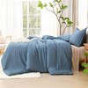Litanika Grayish Blue Comforter Set California King Size, 3 Pieces