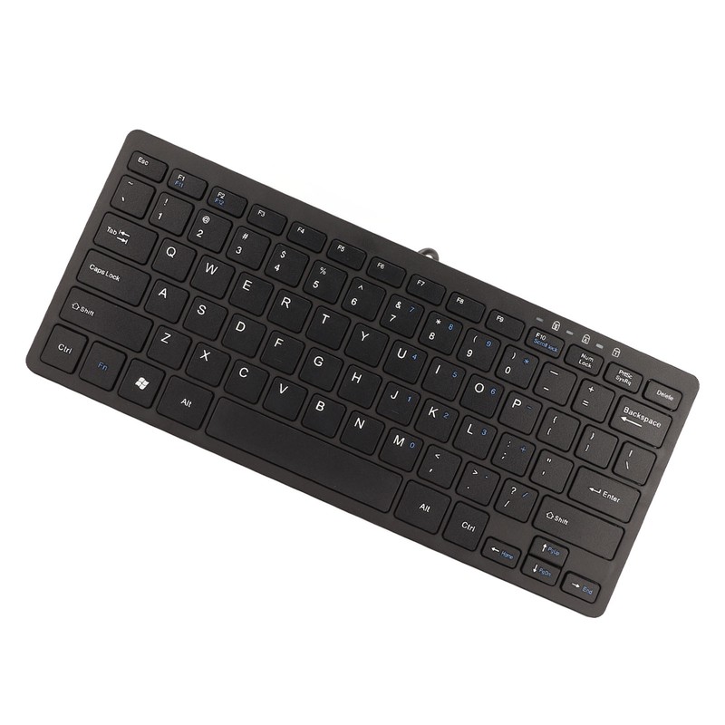 USB Wired Keyboard 78 Keys Ultra Thin Mini Portable Anti