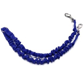 Bungee Double Dog Lead No Tangle Two 2 Dog Leash Coupler, For Walking Puppy, Small, Medium, Large dog, Adjustable 19.6 to 31.4 Inches (Blue)