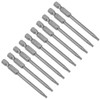 sourcing map 10pcs 75mm Long 1/4" Hex Shank T15 Magnetic