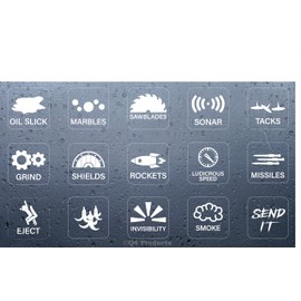 Novelty Stickers for Car or Truck Unused Buttons - Interior Dash Rocker Console Switch Decals