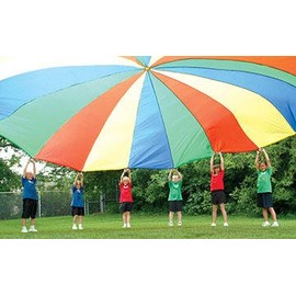 Palos Sports - Heavy Duty Standard Parachute 6' with 8 Handles, Kids Parachute for Cooperative Play - Comes with Carrying Bag | Multi-Colored