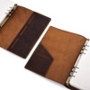 Anzhi Handgefertigtes Leder Ringbuch A5, Notizbuch mit Lederhülle, 23 x