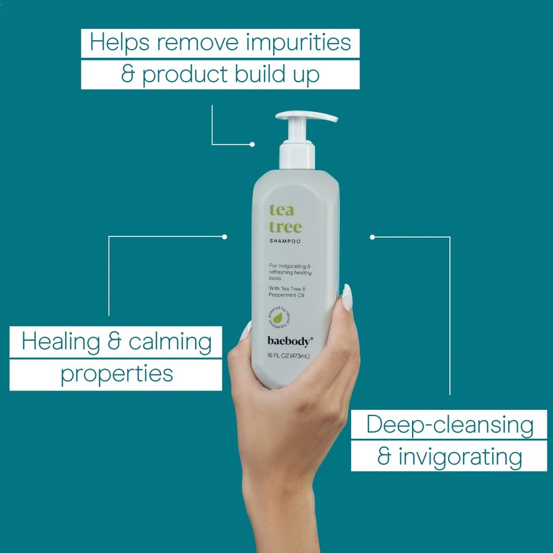 Baebody Award Winning Tea Tree Oil Shampoo - Clarifying for