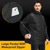 AMKsedom Men's Packable Rain Jacket Waterproof Outdoor Classic Lightweight Raincoat