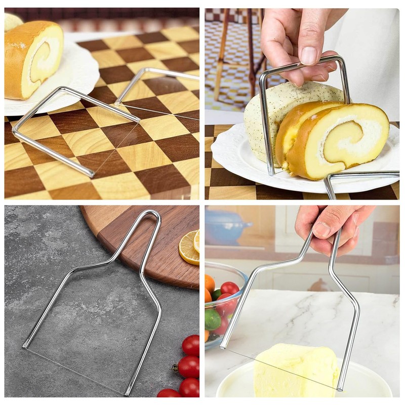 6Pcs Cheese Slicer, Stainless Steel Cheese Cutter, Handheld Butter Cutter
