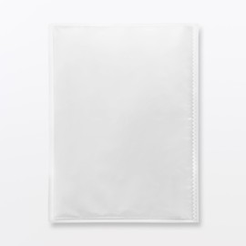 MUJI 38701422 Polypropylene Slim Clear Holder for Portability, A4, 20 Pockets