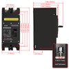Heschen DC Molded Case Circuit Breaker MCCB, 2 Poles, DC1000V
