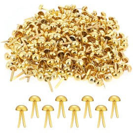 HJIAMA HJIAMA 300 Stück Goldene Musterbeutelklammern – Metallklammern für Scrapbooking, Rundkopfklammern, Bastelzubehör für Heimwerker